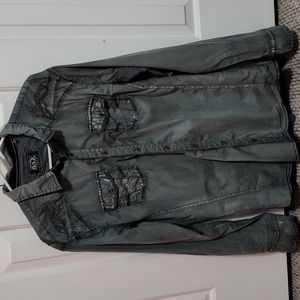 XL Buckle Black Longsleeved Men's Button-up Shirt